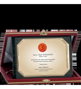 ODAK KUPA - Ahşap Plaketler - PL-043-M B - 15x20 cm