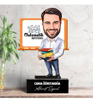 Erkek Matematik Öğretmenlerine Hediye Karikatürlü Biblo