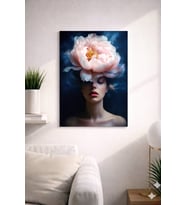 FLORAL WOMAN2  TASARIM MDF TABLO (27X18)