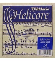 D'Addario H511 Helicore Tek Çello La (A) Teli (4/4)  Krom Sarım ile Parlak ve Odaklanmış Tını İnce Çaplı Rahat Çalım ve Hızlı Akort İstikrarı