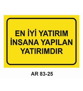 İŞ GÜVENLİĞİ UYARI LEVHASI 1 ADET PVC 21 X 29CM