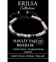 Sertifikalı Fasetli AAA+ Terahertz ve Havlit Taşı Bileklik – İnce Model Denge ve Huzur (Çok Renkli)