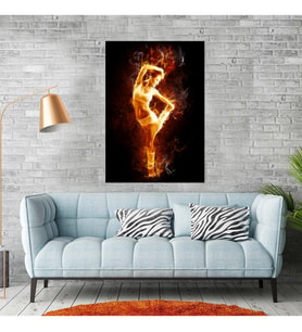 Alev (Flames) Temalı Kanvas Tablo