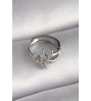 316L Çelik Gümüş Renk Zirkon Taşlı Deniz Yıldızı Model Tragus Piercing - TJ-PR1319