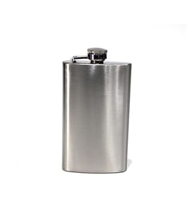 Cep Matarası 6 Oz Paslanmaz Çelik Kamp Şişesi (Siyah)