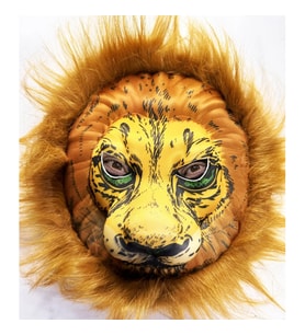 Mey İthalat® Peluş Aslan Maskesi Kahverengi Yeleli Mega Peluş 33 No