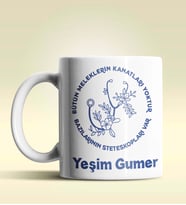 Kişiye Özel Steteskop Tasarımlı Beyaz Kupa Bardak