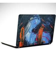 Turuncu Boya Fırçası Soyut Laptop Sticker 17 inch (39X27CM)