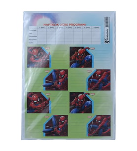 K.Color 3 lü Spiderman Okul Etiketi