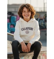 Breeze Erkek Çocuk Sweatshirt Yazı Baskılı Kapüşonlu 4-8 Yaş, Ekru