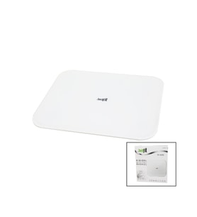 GİZLİ EKRAN -SOFT BEYAZ CAM ZEMİN  DİJİTAL BASKÜL TERAZİ 180KG SENSÖR -LED EKRAN -ODA℃ TF-1070 (5343)