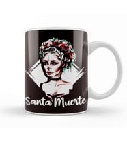 Santa Muerte Female Deity Satanic Mexican Sugar Skull Dead Kupa Bardak Porselen