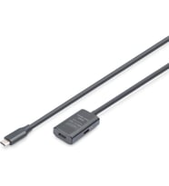 USB 3.2 Gen 1 Uzatma Kablosu – 5 m – USB-C Fiş Soket – Tekrarlayıcı USB Kablosu Tak ve Çalıştır – 5 Gbit/s'ye kadar – USB üzerinden güç kaynağı – Siyah
