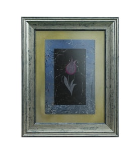 e38 EL İŞÇİLİĞİ PEMBE DESENLİ LALE EBRU TABLO 38*31 CM-6461