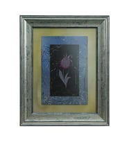 e38 EL İŞÇİLİĞİ PEMBE DESENLİ LALE EBRU TABLO 38*31 CM-6461