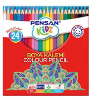 Pensan Kidz Kuru Boya Kalemi 24 Renk Tam Boy