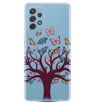 Kılıfland Samsung Galaxy A52 Kılıf Silikon Resimli Kapak Butterfly Tree Stok 833