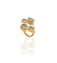 Kadir Jewellery 22 Ayar Altın Kaplama Zirkon Taşlı Kadın Vintage Yüzük