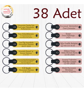 Sarı & Yavru Ağzı, 38’li Set, Okul Anılarınıza Değer Katacak Hediye, Kişiye Özel Yazılı Anahtarlık