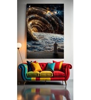 ÜTOPİK GEZEGENLER V11 Ev Duvar Salon Güzellik Salonu Ofis Dükkan Dekarasyon Kanvas Tablo (Çok Renkli)