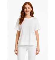 Kadın Basic Beyaz Kısa Kollu T-Shirt