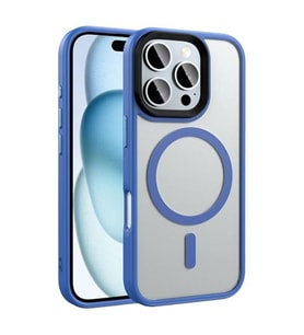 Coverzone ?Phone 16 Pro ile Uyumlu Sert PC Arka Y�zey Wireless ?arj �zellikli Buzlu Saydam ZF Kapak