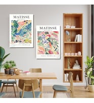 Dikey 2'li Kanvas Tablo Seti Henri Matisse Salon Ev Ofis Tablosu Yeni Ev Hediyesi Baskı Tablo