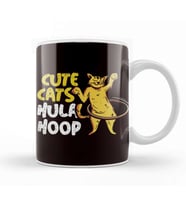 Cute Cats Hula Hoop Hula Hooper Hooping Fitness Sports Dance Kupa Bardak Porselen