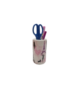 KALEMLİK KIZLI PARİS DESENLİ SERAMİK OFİS GERECİ  7X7X11CM