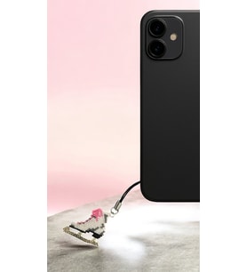 Miyuki Boncuk El Yapımı Buz Pateni Telefon Çarmı - Charm 3