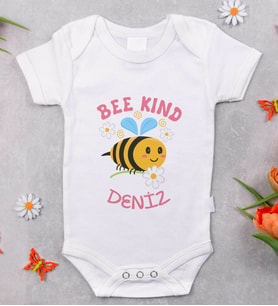 BK Kids İsimli Bee Kind Tasarımlı Bebek Body Zıbın - Model 1