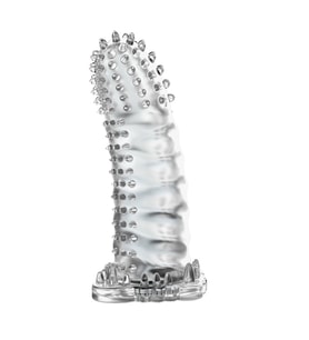 OdinsShop Klitoral Uyarıcılı Tırtıklı Şeffaf Penis Kılıfı