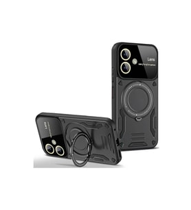 Northcity Samsung Galaxy A05 Kılıf Joy Lens Standlı Kapak - Siyah