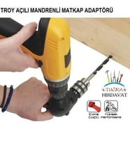 Troy 90000 Açılı Matkap Adaptör Mandrenli Köşe Delme Vidalama Ucu
