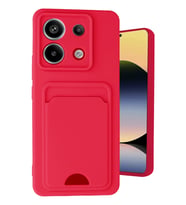 Newface Xiaomi Redmi Note 13 Pro 5G Kılıf Kelvin Kartvizitli Silikon - Kırmızı