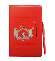Sevgililer Gününe Özel Kırmızı Defter Kalem Hediye Seti 9