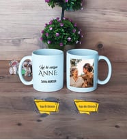 Anneye Doğum Günü Hediyesi Kupa Bardak Beyaz Fotoğraflı Anneler Günü Hediyesi
