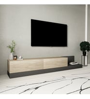 Majör Modern 2 Kapaklı TV Sehpası – 180 cm (Antrasit)