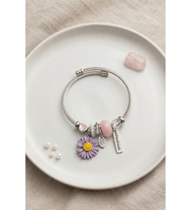 Mor Papatya Charmlı Bileklik TJ-BB8822