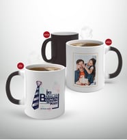BK Gift Kişiye Özel Babalar Günü Hediyesi Fotoğraflı Sihirli Kupa Bardak-65 (Beyaz)