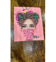 ZİRKON TAŞLI PUL PAYETLİ KIZ ARMA DİKİŞ APLİKE 24X20 CM