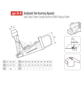 Arabiye Tek Kıvırma Apara 30x10mm / APR 41-R