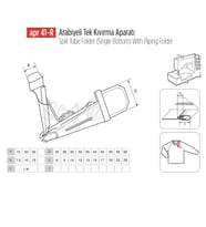 Arabiye Tek Kıvırma Apara 30x10mm / APR 41-R
