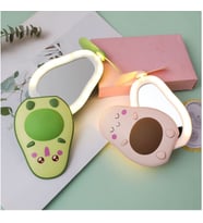 Avokado Işıklı El Aynası Ve Mini Fan, 12x7 (Pembe)