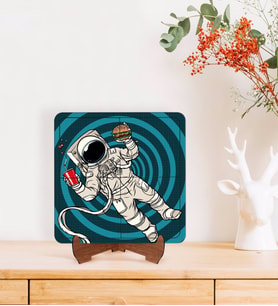 BK Gift Pop Art Tasarımlı Ahşap Standlı Puzzle Çerçeve-29