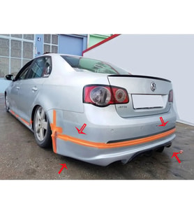 Vw Jetta Mk5 Arka Ek 2005 2006 2007 2008 2009 2010 Plastik Siyah