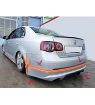 Vw Jetta Mk5 Arka Ek 2005 2006 2007 2008 2009 2010 Plastik Siyah