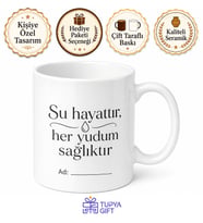 Su Hatırlatıcı Çay Kupası - Sağlık Odaklı Hediye Bardak