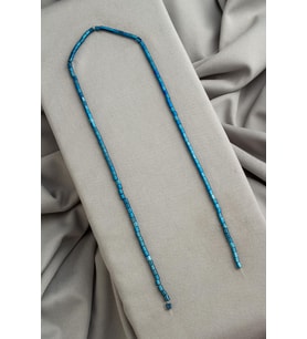 Hematit Doğal Taş Parlak Mavi Silindir Kesim 3x3mm Dizi [AA]