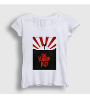 Presmono Kadın Beyaz Karate Kid Jackie Chan T-Shirt 335622tt